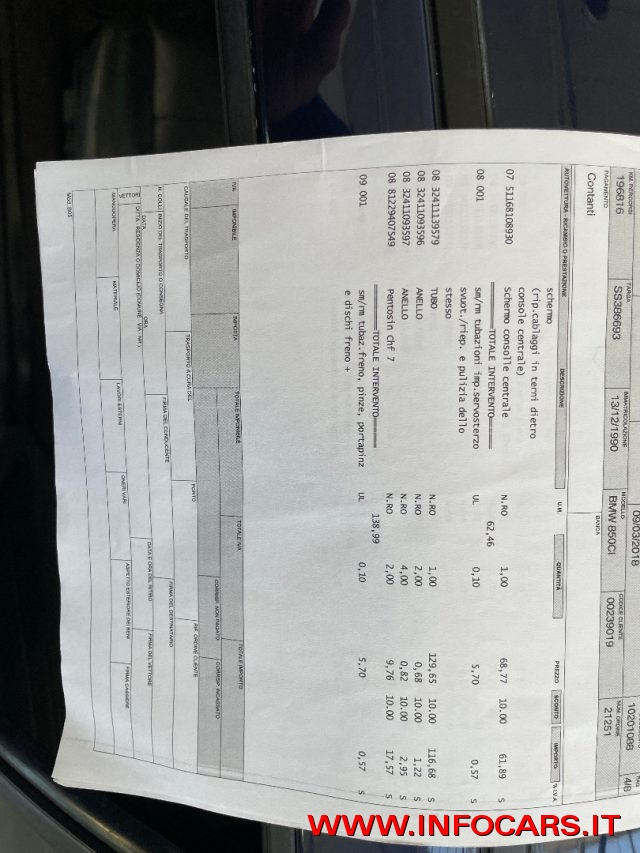 BMW 850 usata, con Tettuccio apribile