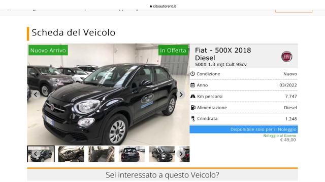 FIAT 500X usata, con Airbag Passeggero