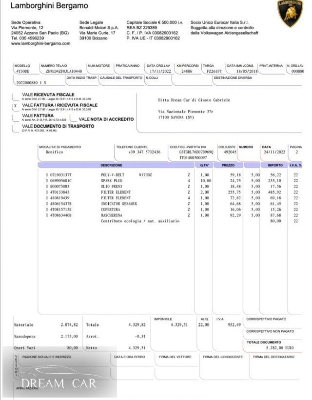 LAMBORGHINI Huracan usata, con Interni in pelle