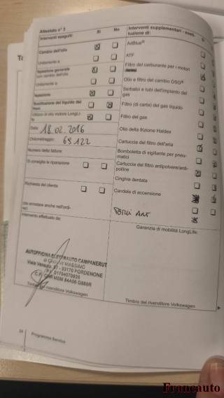 VOLKSWAGEN Golf usata, con Cronologia tagliandi