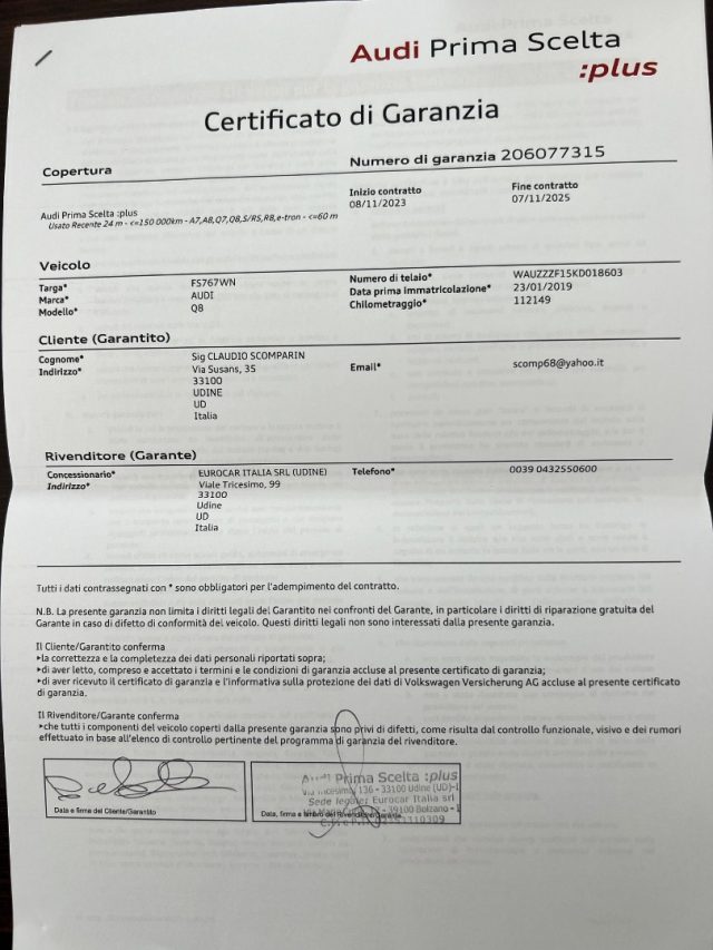AUDI Q8 usata, con ESP