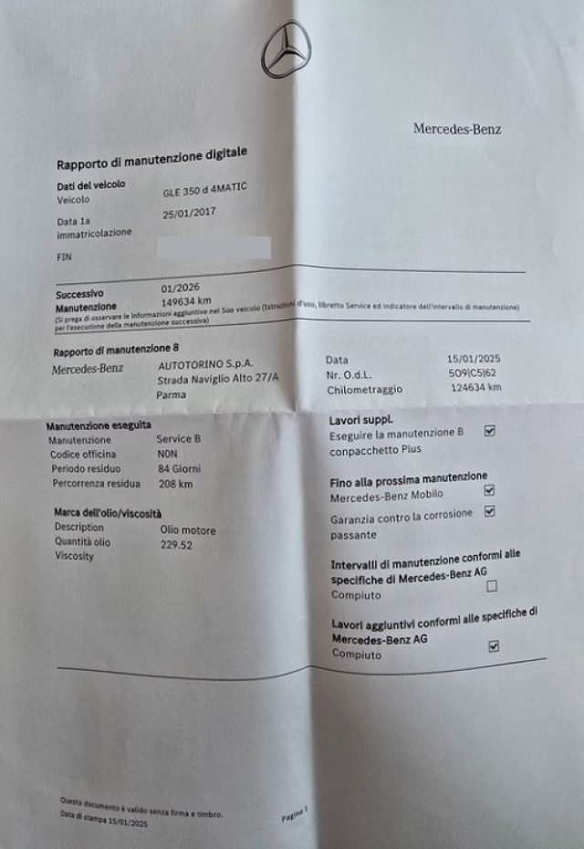 MERCEDES-BENZ GLE 350 usata, con Fendinebbia