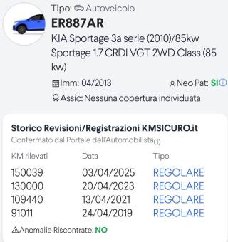 KIA Sportage usata, con Chiusura centralizzata telecomandata