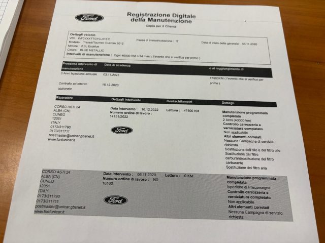 FORD Transit Custom usata, con Specchietti laterali elettrici