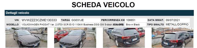 VOLKSWAGEN Passat Variant usata, con Sedile posteriore sdoppiato