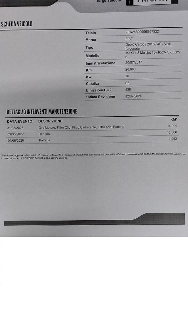 FIAT Doblo usata, con Porta scorrevole