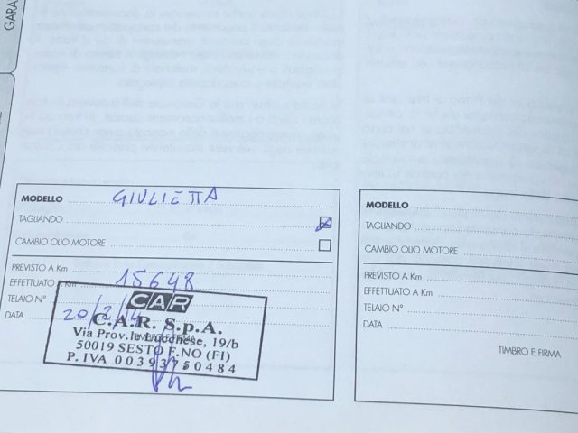 ALFA ROMEO Giulietta usata, con Sensori di parcheggio posteriori