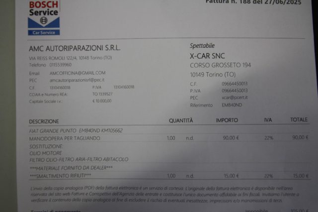 FIAT Punto usata, con Climatizzatore