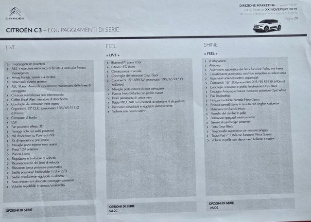CITROEN C3 usata, con Servosterzo