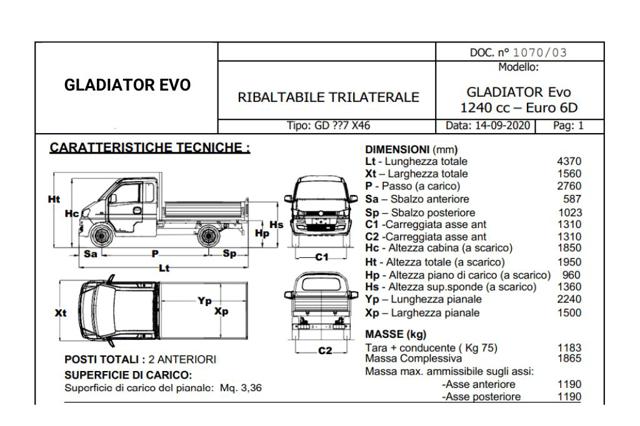 GIOTTI VICTORIA Gladiator usata, con Servosterzo