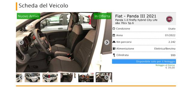 FIAT Panda usata, con Climatizzatore
