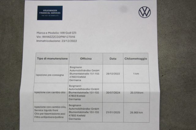 VOLKSWAGEN Golf usata, con Chiusura centralizzata