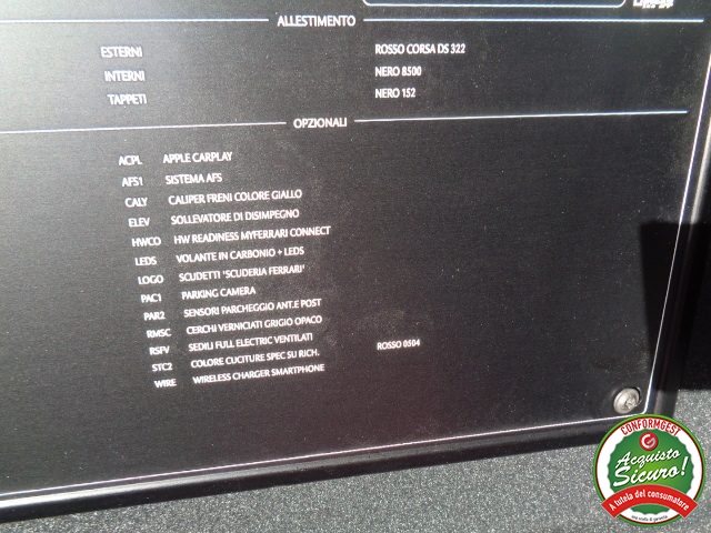 FERRARI 296 usata, con Fendinebbia