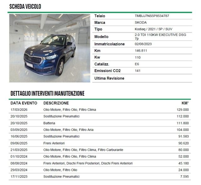 SKODA Kodiaq usata, con Cruise Control