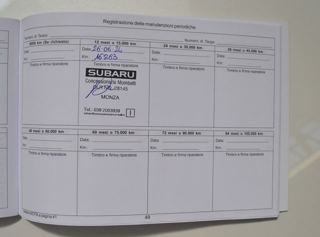 SUBARU XV usata, con Immobilizzatore elettronico