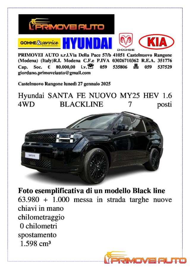 HYUNDAI Santa Fe usata, con Airbag