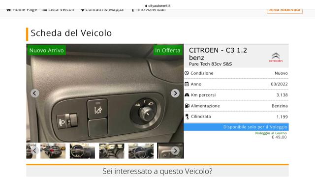 CITROEN C3 usata, con Climatizzatore
