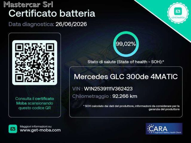 MERCEDES-BENZ GLC 220 usata, con Climatizzatore