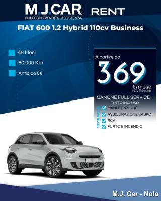 FIAT 600 Hybrid 110 CV DCT MHEV Business