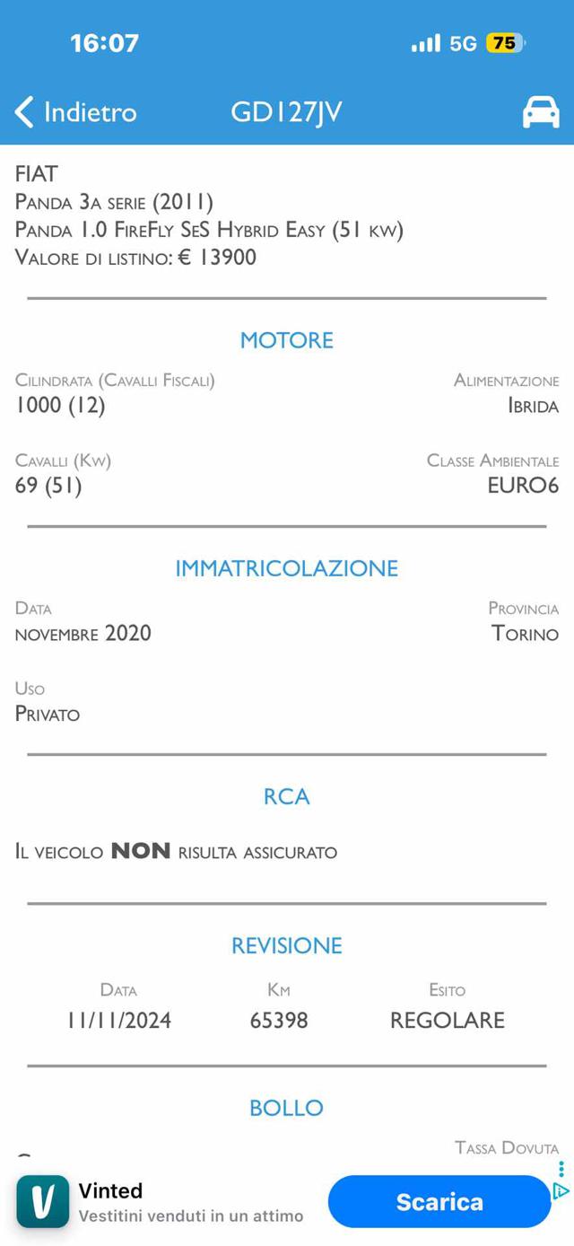 FIAT Panda usata, con Chiusura centralizzata