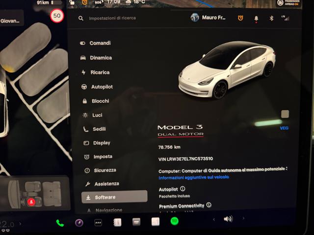 TESLA Model 3 usata, con Sistema di navigazione