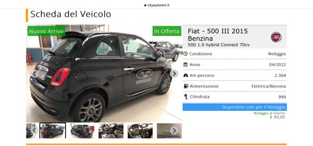 FIAT 500 usata, con Airbag Passeggero