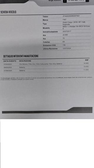 FIAT Doblo usata, con Porta scorrevole