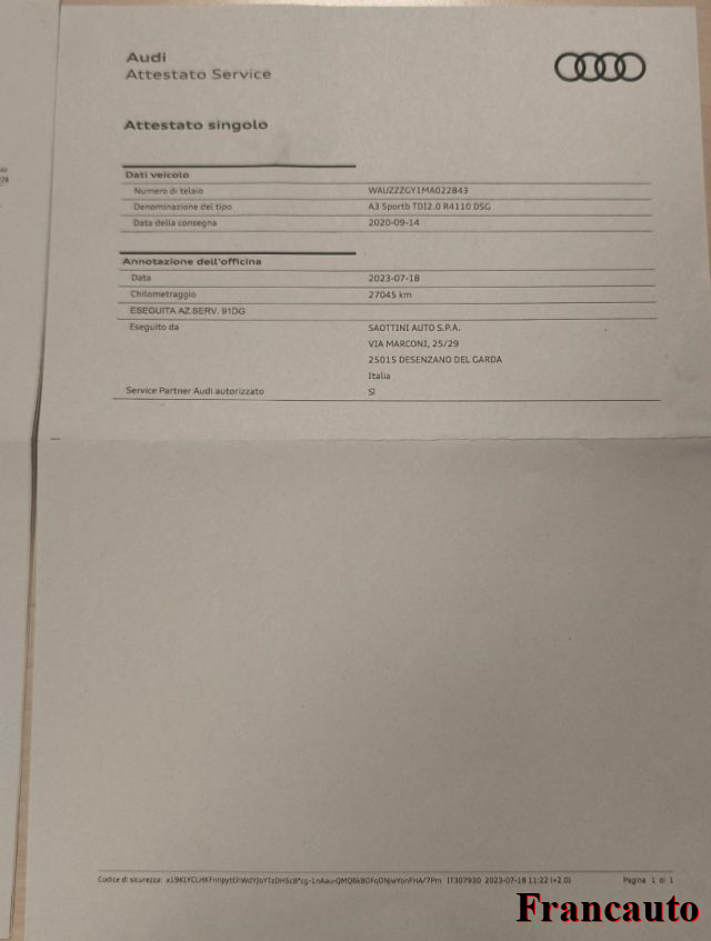 AUDI A3 usata, con Controllo automatico clima